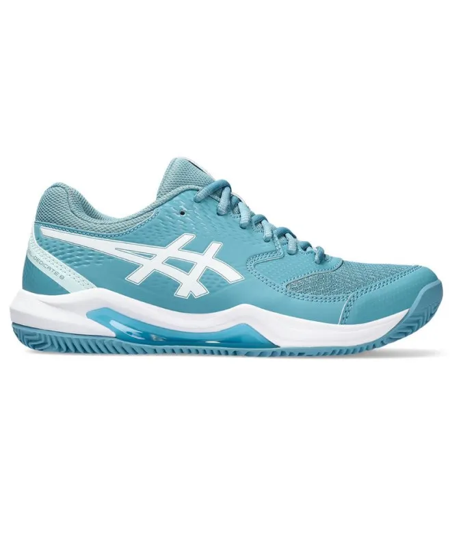 ZAPATILLAS DE TENIS ASICS GELDEDICATE 8 CLAY MUJER GRIS AZUL/BLANCO