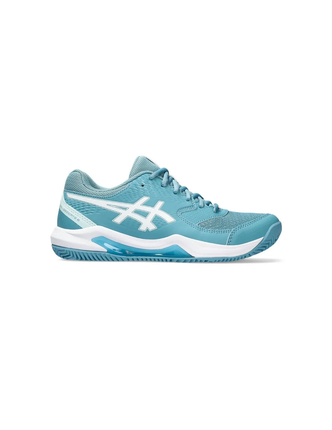 ZAPATILLAS DE TENIS ASICS GELDEDICATE 8 CLAY MUJER GRIS AZUL/BLANCO