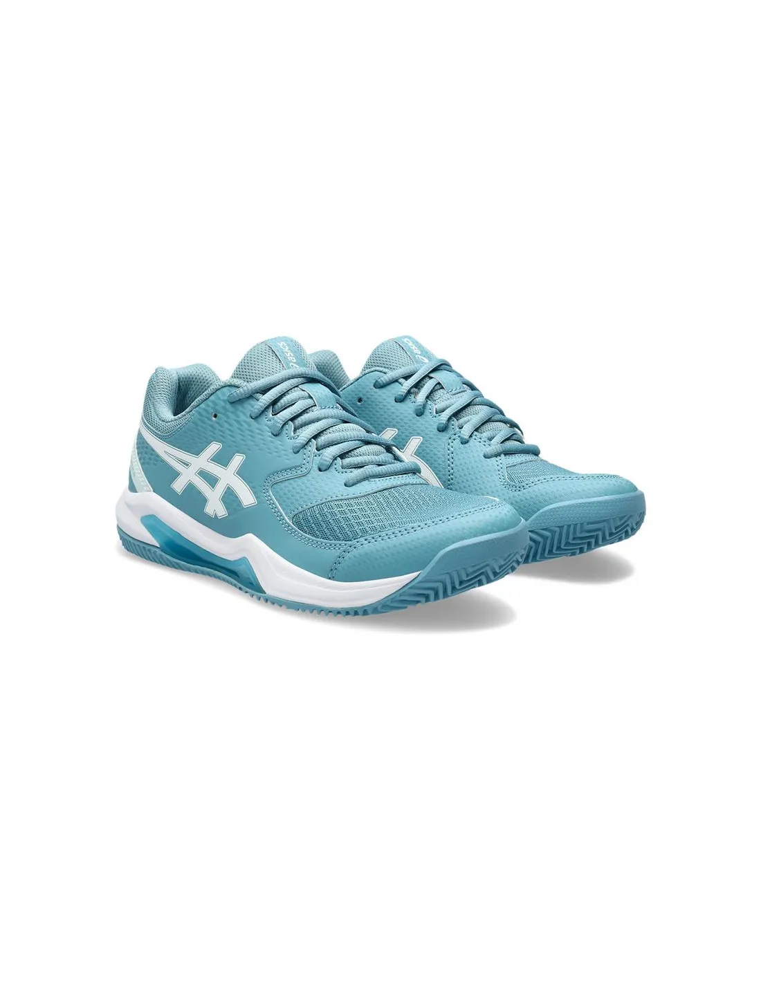 ZAPATILLAS DE TENIS ASICS GELDEDICATE 8 CLAY MUJER GRIS AZUL/BLANCO