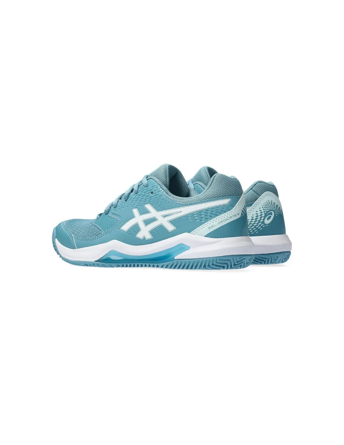 ZAPATILLAS DE TENIS ASICS GELDEDICATE 8 CLAY MUJER GRIS AZUL/BLANCO