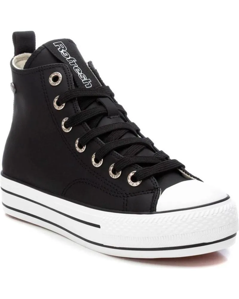 Zapatillas deporte REFRESH  de Mujer 172201 ZAPATILLAS ALTAS MUJER  NEGRO