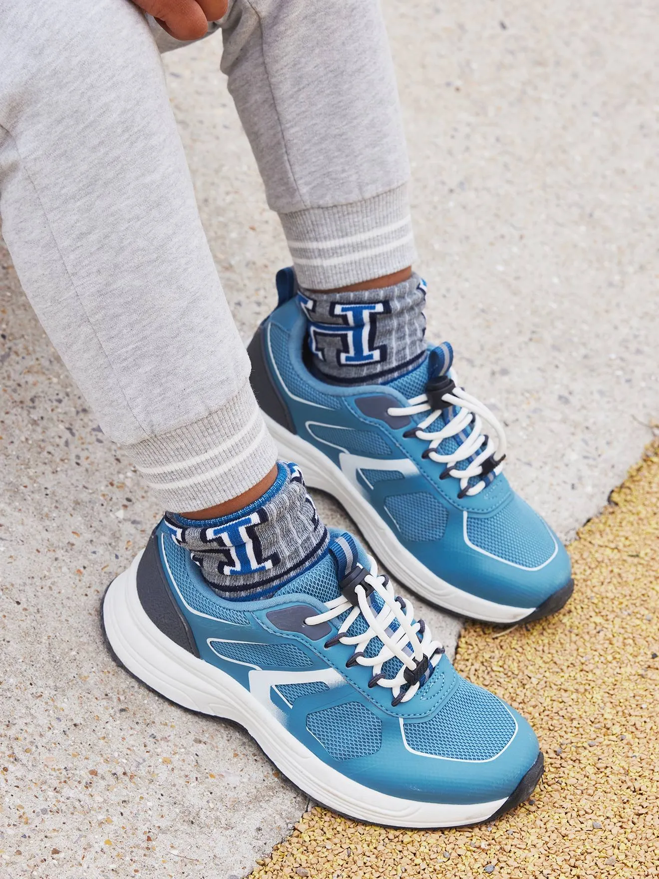 Zapatillas deportivas infantiles, elásticas con suela gruesa